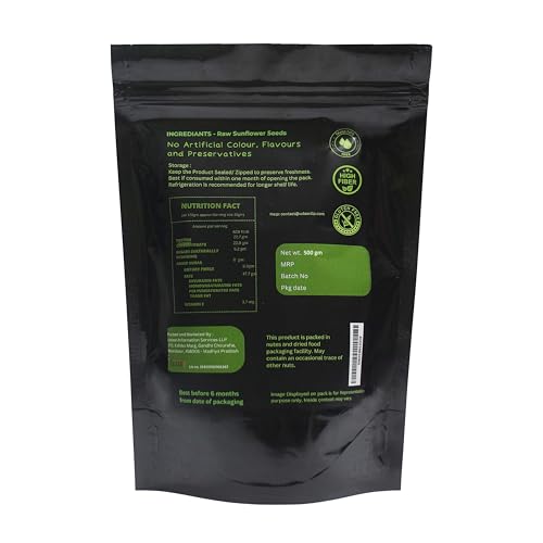 Image of NatureGarden Raw Sunflower Seeds 500g Pack | High Protein Fiber Vitamin E Magnesium | Healthy Snack | Diet Food | Antioxidant-Rich | Low Calorie Vegan Gluten-Free | Seeds for Eating Planting Birds