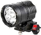 PAKRYS Motorcycle Driving Light 12-60V 40W 3600LM LED Fog Light for ATV UTV Bike Car Truck Boat Forklift Waterproof LED Spotlight with 6 Light Beads High Low Strobe Beam Switch Universal (Black 1)