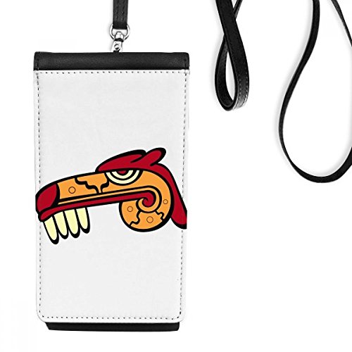 Porte-monnaie téléphone suspendu cuir noir et pochette smartphone art indien