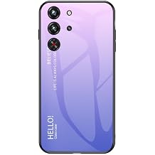 Compatible with ZTE Nubia RedMagic 10 Pro Plus / 10S Pro Plus 3-layer combination PC Glass back panel+TPU Silicone Anti-drop Phone Case Cover FZ