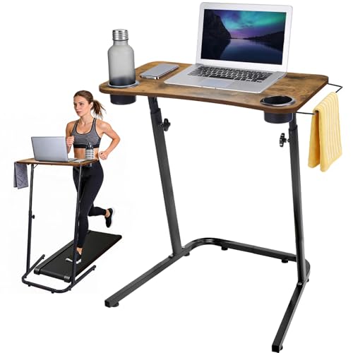 VTORY Treadmill Desk – Adjustable Desk for Walking Pad, Stable & Heavy-Duty Height 30"-47", Portable Walking Pad Desk Table Stand for Home Office & Work with Installation Guide