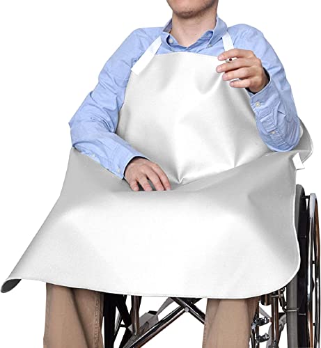 NYOrtho Smokers Apron - Extra-Durable & Fire Resistant Material Easily Wiped Clean Lightweight Durable and Flexible White 30" X 34" - Made in USA