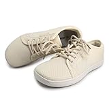 JOMIX Calce Ancho Hombre Zapatillas Horma Amplia Delantera Tejido Transpirable Agarre Antideslizante Flexibles Confort para Caminar Ciudad Recados Viajes Beige 43