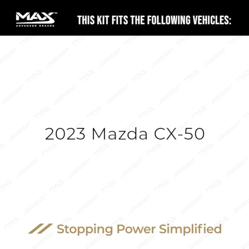 Image of MAX Advanced Brakes - Rear Brake Kit For 2023 Mazda CX-50| Carbon Ceramic Brake and Rotor Kit| Daily Driving OE Replacement Brake Rotors