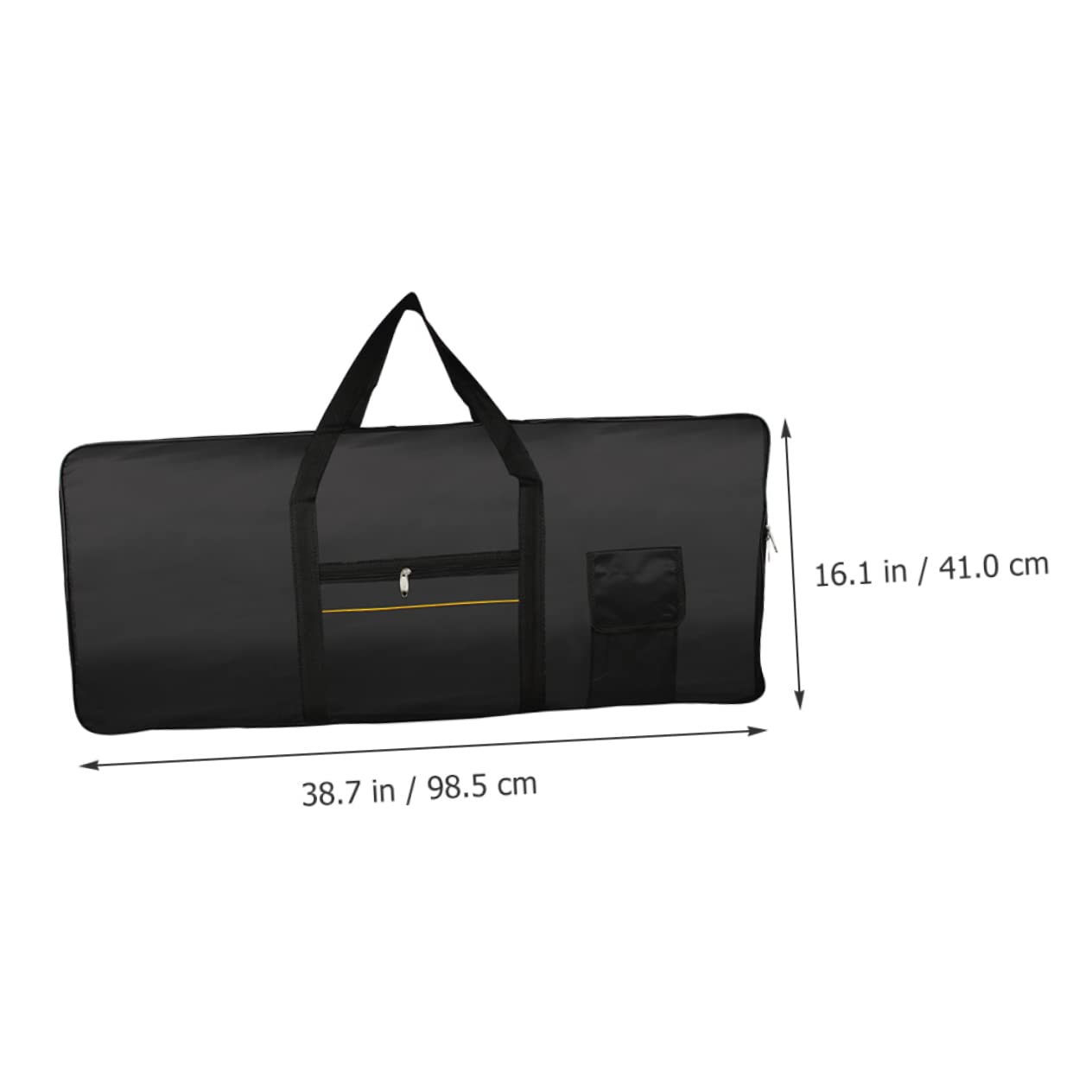 Borsa per Tastiera Elettronica 61 Tasti Oxford Nera | Design Ergonomico, Finitura Nera, Custodia Compatta per Accessori e Trasporto Quotidiano