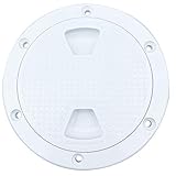 NVAAV 4 Inch Boat Round Inspection Deck Plate Hatch with Detachable Cover and Pre-drilled Holes, Water Tight for Kayak Marine Boat Yacht Outdoor Installations