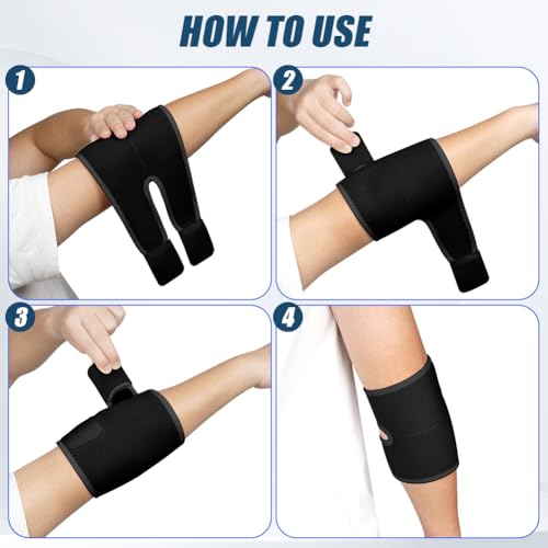 Fefod Ellenbogenbandage, Tennisarm bandage, Kompression Ellenbogen Bandage für Arthritis, Sehnenentzündung, Ellenbogenschoner für Sport, Golferarm, Tennisarm Armbandage Herren und Damen, 1 Stück