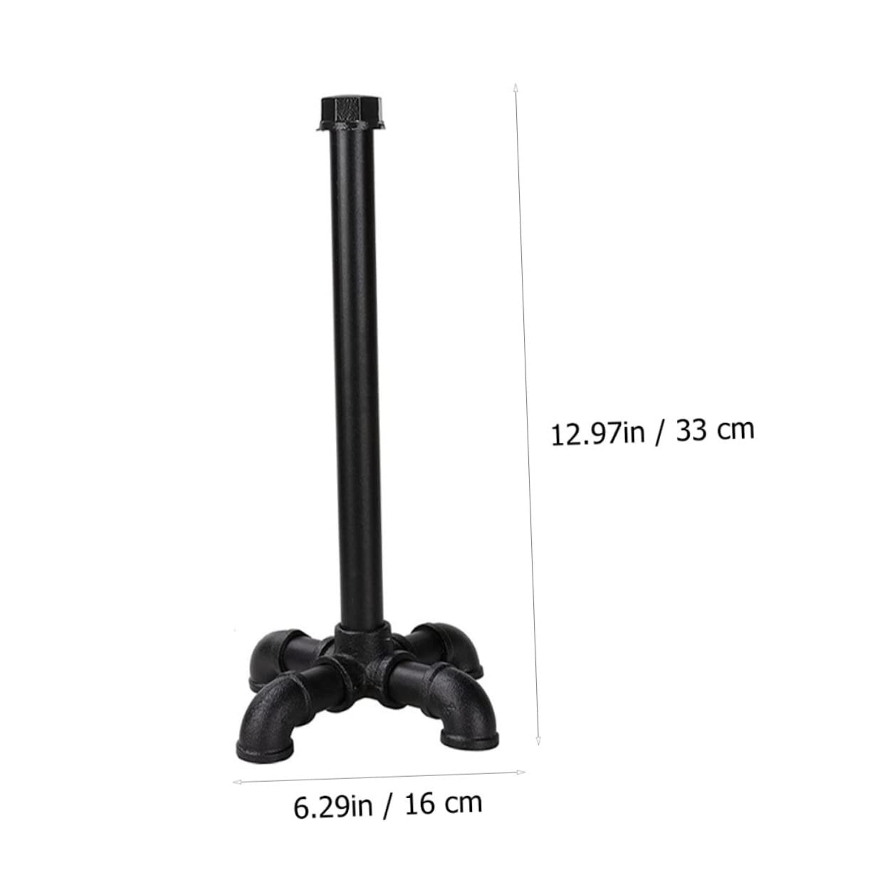 Toyvian Classic Industrial Style Tissue Storage Roller Desktop Paper Towel Roll Holder Black