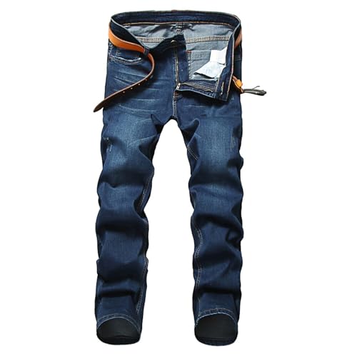 Men's Classic Washed Vintage Outdoor Jeans Relaxed Fit Straight Leg Denim Pants Distressed Casual Retro Jeans