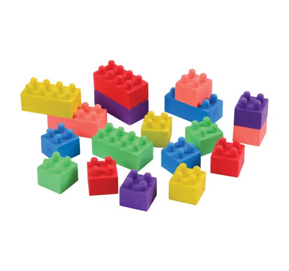 Kid Fun Block Brick Toy Party Favor Supplies Set for 12 Bundle 66 Pieces Mask Puzzle Bracelet