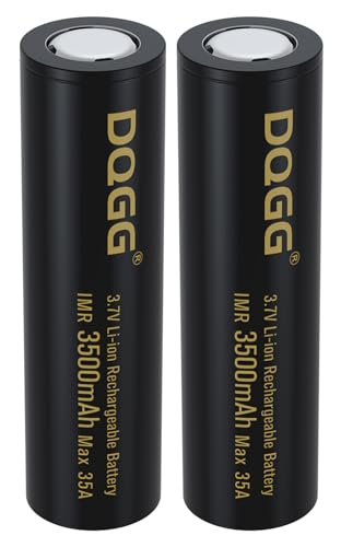 DQGG 3.7V 18650 3500mAh Lithium Battery 2-Pack