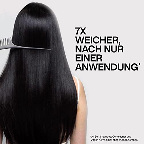 Redken Spülung für trockenes und brüchiges Haar, Belebt und hydratisiert, Mit Fettsäuren, Antioxidantien und Argan-Öl, All Soft Conditioner, 1 x 300 ml