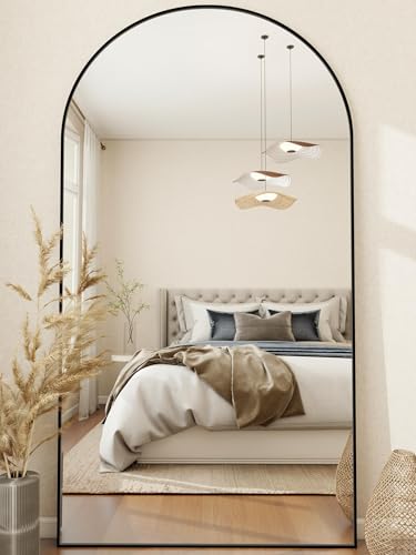 MISSDAY Large Arched Full Length Mirror, 81'x41' Oversized Full Body Mirror with Stand, Floor Mirror...