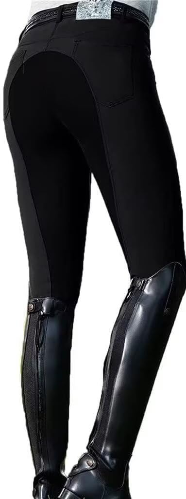 Womens Horse Riding Pants Equestrian Breeches Workout Tummy Control Tights with Pockets Causal Sports Legging