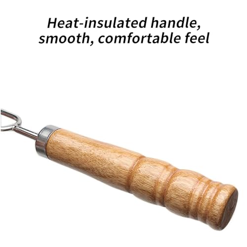 Brochetas de metal con mango de madera para barbacoa, pack de 10 unidades 8