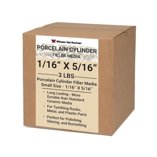 Porcelain Cylinder Filler Media - Rock Tumbling and Polishing - Small Size 1/16