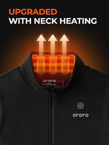 ororo upgraded women39s heated fleece vest with heated collar and battery lightweight heating vest fleece
