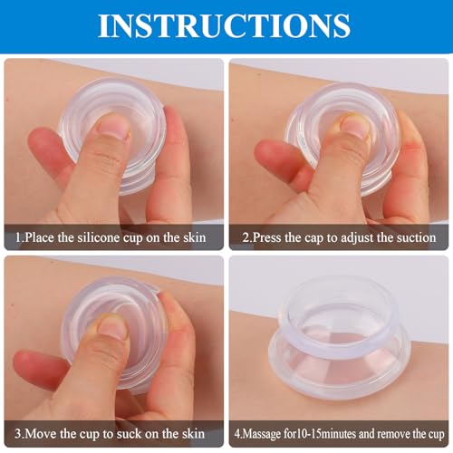 Silicone Cupping Therapy Sets, Cupping Kit for Massage Therapy,Anti Cellulite Cup, for Cellulite Reduction Joint Pain Muscle Pain - Image 5