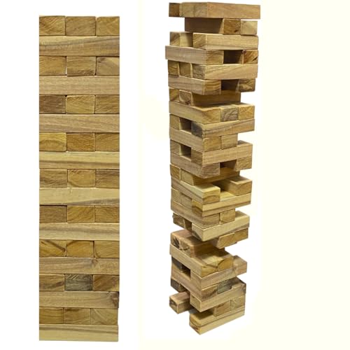MRSM® Wooden Blocks 54 Pcs Tower Blocks Game Wood Stacking Game for Adult, Kids, Family Educational Puzzle (B0CN6LY82R) Amazon Price History, Amazon Price Tracker