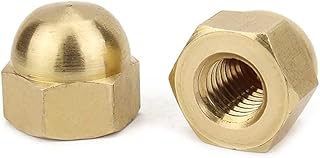 YIYIWANG 4Pcs M8 Brass Dome Cap Nuts Copper D...,