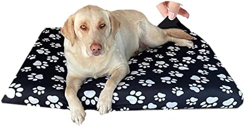 DUKE&LEFTY Furever Dogbed SLIPCOVER-Stretchy, Soft Pet Bed Cover-Universal-Easy to Remove (Zipper Free) -Black/Large
