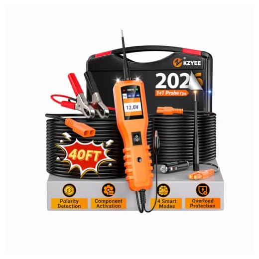 KZYEE KM10 Power Circuit Probe Kit, 12V 24V Automotive Circuit Tester Electrical System Tool, Digital Voltage Tester, Multimeter, Short Finder, AC DC Diode Resistance Component Tester