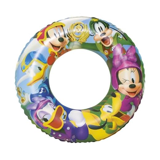 Bestway 91004 - Flotador Hinchable Infantil Mickey And The Roadster Racers 56 Cm Diseño Multicolor Para Niños Y Niñas De + 3 Años Con Válvula Para Inflado Fácil
