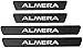 Sillón de puerta de fibra de carbono para Nissan Almera, patada placas pegatinas protector umbral cubierta pedal accesorios decorativos, 4 piezas