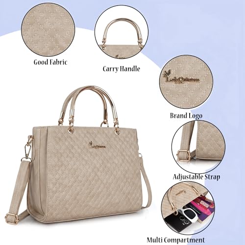 Image of Lady Quinton Quilted Handbag with Detachable Shoulder Strap