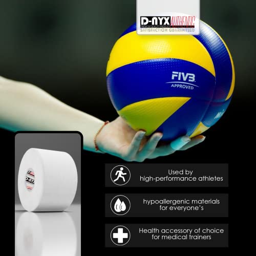 White Athletic Sports Tape 1.5In X 45Ft/Roll Extra Long & Very Strong | No Sticky Residue Easy Tear Tapes For Athlete & Medical Trainers | First Aid Injury Wrap Best For Fingers Ankles Wrist #TOP5