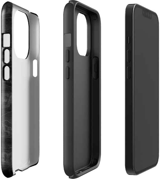 Skinit Impact Phone Case Compatible with iPhone 15 Pro - Officially Licensed NFL Philadelphia Eagles Black & White Design