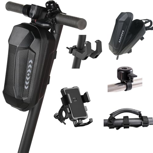 jeiaboom 5pcs Electric Scooter Kit : 2L Waterproof EVA E-Scooter Bag, Phone Holder, Hook, Strap, Horn - Essential Electric Scooters Accessory for Adult Urban Commuters