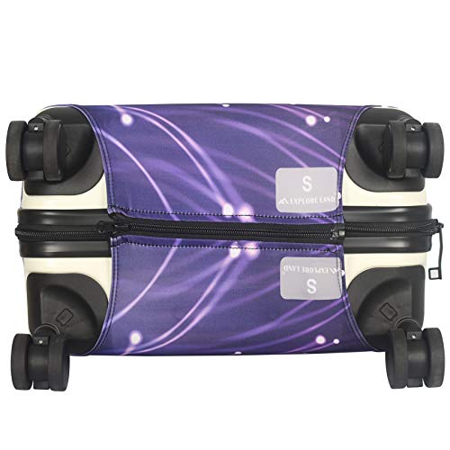 Image of Explore Land Travel Luggage Cover Suitcase Protector Fits 18-32 Inch Luggage (Fireworks, S(18-22 inch luggage))