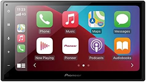 Pioneer Car Stereo DMH-A4450BT,17.3 cm (6.8) WVGA Capacitive Touchscreen,Wired Apple Carplay, Android Auto, BT/USB/AUX/Radio, Weblink - Android Mirroring,Full HD Video-USB,13-Band EQ, Pre-outs3 (2V)