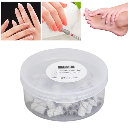 100Pcs SandingBands 150 Grinding Polisher for Nail Drill Files, Effective Dead Skin Removal, Footcare Tool with Multiple Sizes, Sandstone Material - Image 5