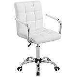 Esta silla para computadora viene con un asiento y respaldo con una funda de PU . El respaldo relajante le ofrece un buen soporte para la espalda.
