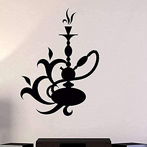 TJVXN Shisha Shop Abziehbilder Menschen Aufkleber Wandaufkleber Shisha Shisha Arabische Vinyl Aufkleber Kunst Wandbild…