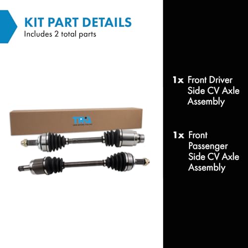 Image of TRQ Front Driver and Passenger Side CV Axle Assembly Set 2 Piece Compatible with 2006-2011 Honda Civic Hybrid