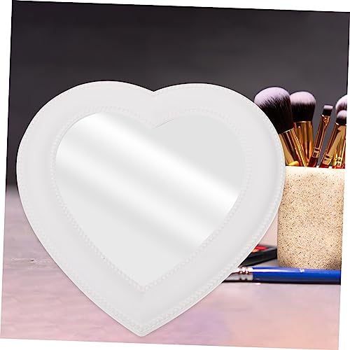 Espejo de maquillaje corazón Happyyami para pared y escritorio miniatura 6
