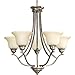 Progress Lighting P4605-144 5 LT Chandelier Fixtures with Umber Etched Glass