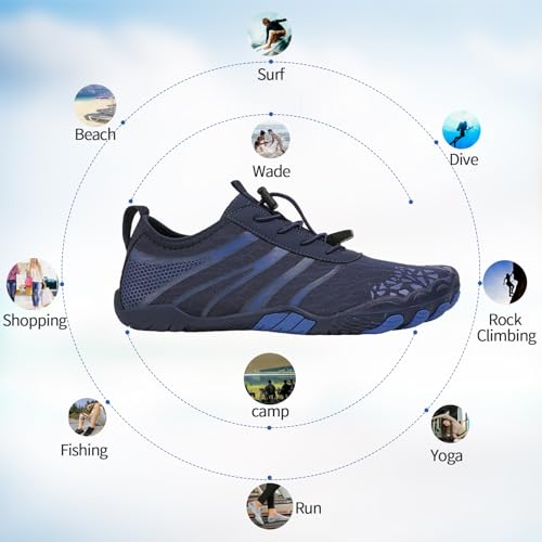 Image of SIOSNETA Hike Barefoot Shoes for Women Men, Breathable Non-Slip Athletic Footwear, Wide Toe Water Shoes for Hiking, Non-Slip Neuropathy Shoes for Women Men, Grounded Comfort wear