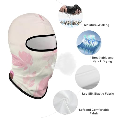 Máscara facial de pasamontaña con estampado floral para hombres y mujeres, protección solar, transpirable, cubre todo el cuerpo para senderismo, ciclismo, running y conducción miniatura 3
