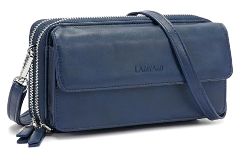 Lanyani Small crossbody bags for women RFID Phone Wallet Purse Wristlet Clucth Handbag Laether