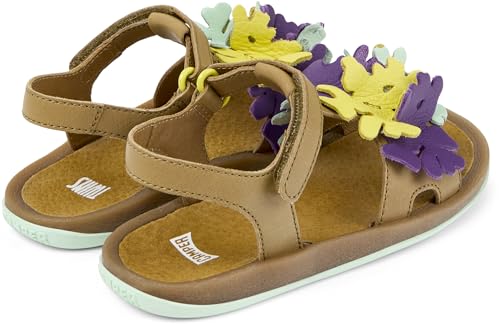 Camper Bicho K800582, Sandalo Con Cinturino A T Bambine E Ragazze, Multicolore 001, 27 Eu - 4