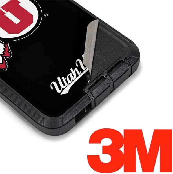 Skinit Decal Skin Compatible with OtterBox Defender Galaxy S10 - Officially Licensed College Utah Circle and Feather on Black Design