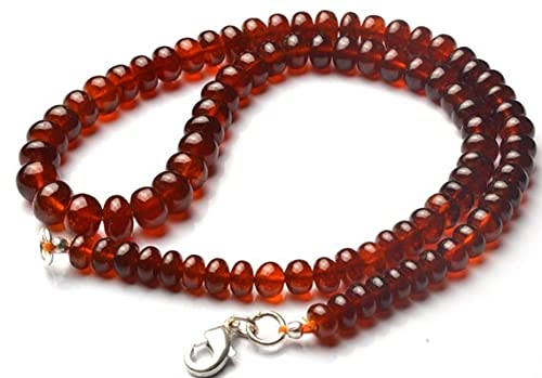 Grenat hessonite naturel perles rondelles 6-8mm fil 17 pouces pour bijoux DIY