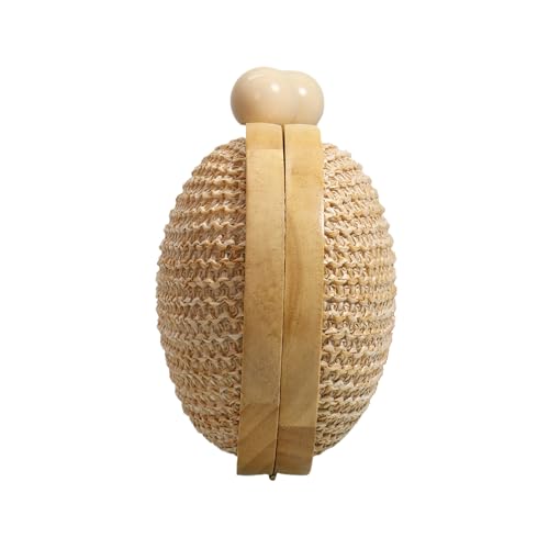 Image of UMREN Straw Clutch Handbags Women Beach Crossbody Hand-woven Summer Purse Wallet Top handle Evening Bag for Wedding Party