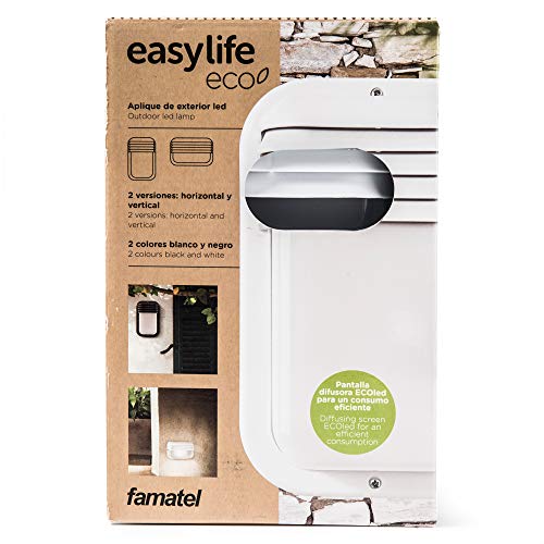 Aplique Ecoled IP44 resistente a salpicaduras con casquillo E-27 vertical blanco 7