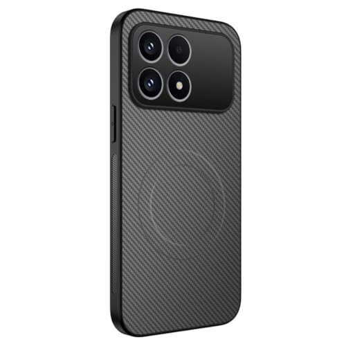 For Xiaomi Poco X7 Pro�p �P�[�X MagSafe�Ή� �J�[�{���t�@�C�o�[ �_��ȃV���R�[���o���p�[ �ϏՌ� �V���I�~ Xiaomi Poco X7 Pro ��p �J�o�[ �}�O�Z�[�t�Ή� �}�O�l�b�g���� �J�[�{���� ���^ �y�� ��� �X