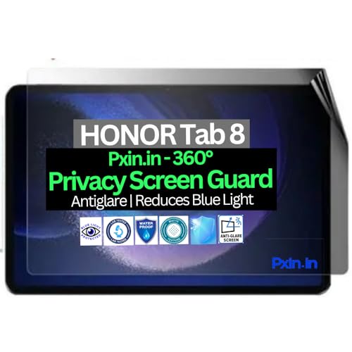 Image of Pxin Tablet Privacy Guard compatible with HONOR Tab 8 | Screen protector | Anti-Glare | Blue light filter | 360 degree Anti Spy | Eye Protection